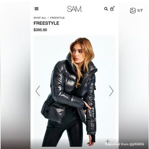 SAM. Women's Shiny Grey Puffer Jacket
